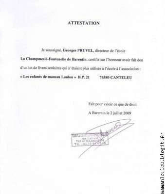 L'attestation